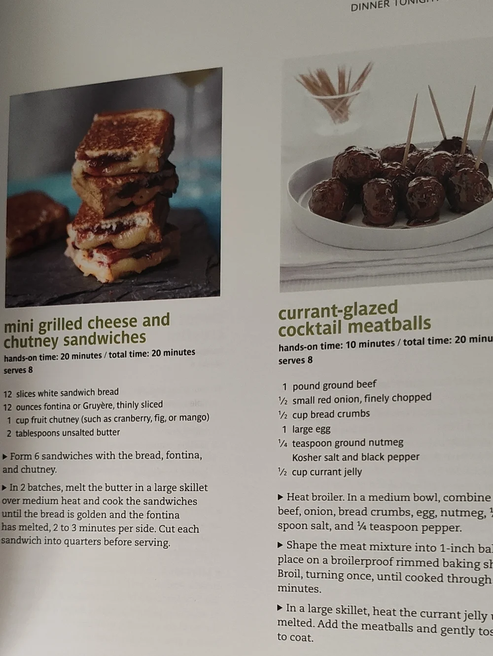 COOKBOOK: DINNER TONIGHT!